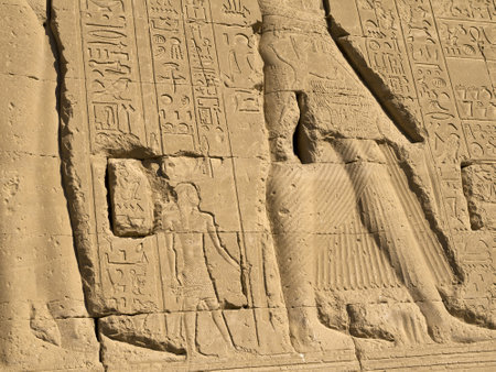 The Temple at Denderah near Luxor dedicated to Hathor which was a graeco-roman site used by Queen Cleopatra, famous for its zodiacのeditorial素材