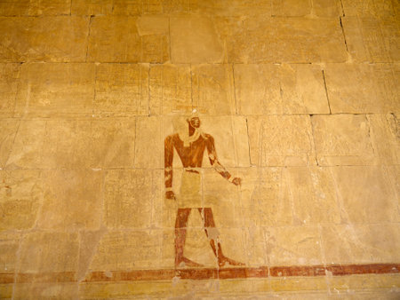 The Mortuary Temple of the female Pharaoh Hatshepsut in the Valley of the Nobles at Luxor in Egyptのeditorial素材