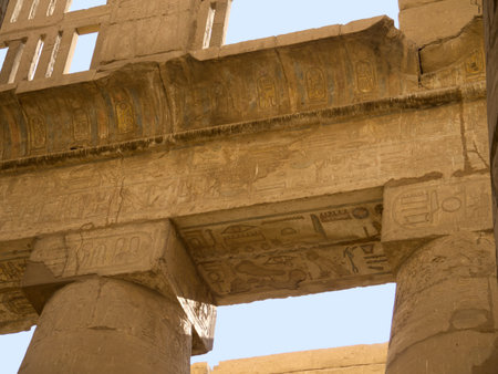 Hypostyle hall in Karnak temple in Egyptのeditorial素材