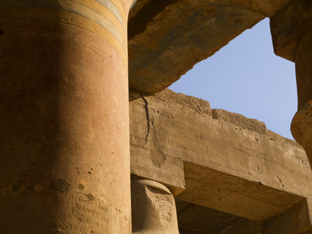 The Ancient Temple Complex of Karnak near Luxor in the Nile Valley in Egyptのeditorial素材