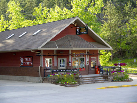 Old train Station in Keystone USAのeditorial素材