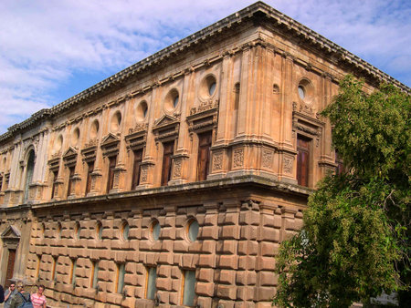 The Alhambra Palace in Southern Spain at Granada is the jewel of Islamic Art in Europeのeditorial素材