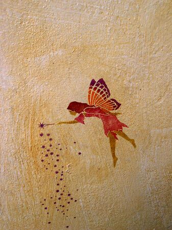 Decorated wall in Nerja, a sleepy Spanish Holiday resort on the Costa Del Sol  near Malaga, Andalucia, Spain, Europeの写真素材