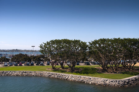 Shore line gardens in San Diego in Southern California USAの写真素材