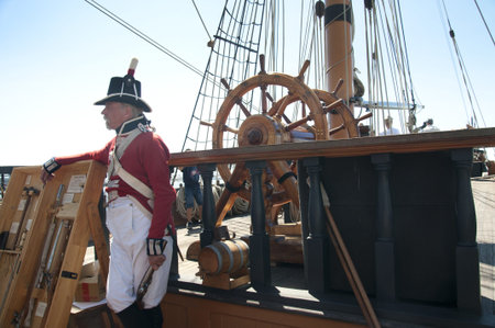 British Marine Quartermaster Re-enactor in San Diego California