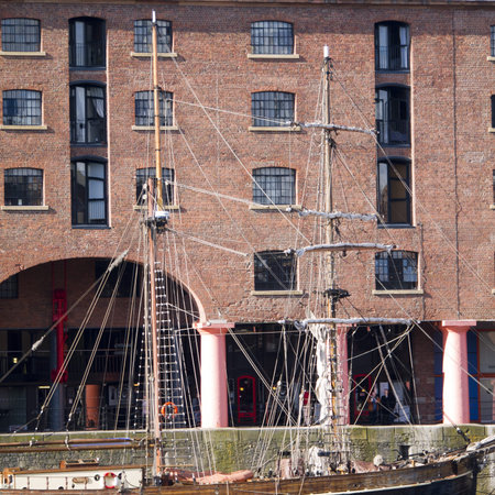 The Albert Dock in the City of Liverpool England