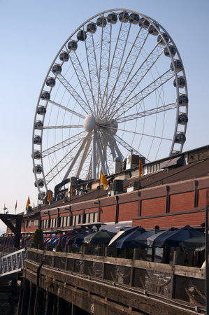 Ferris Wheel in Seattle Washington State USAのeditorial素材