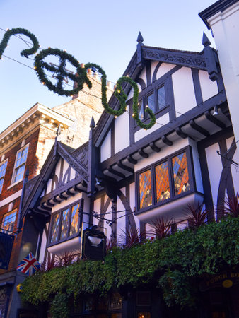 Ancient Building in the Shambles Area of York Englandのeditorial素材