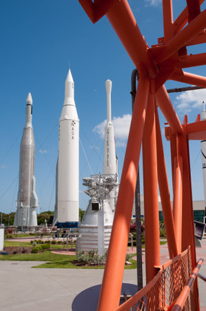 Rocket Garden at the Kennedy Space Centre Floridaのeditorial素材