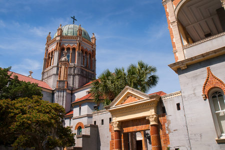 Italian Church reconstructed in St Augustine Floridaの写真素材