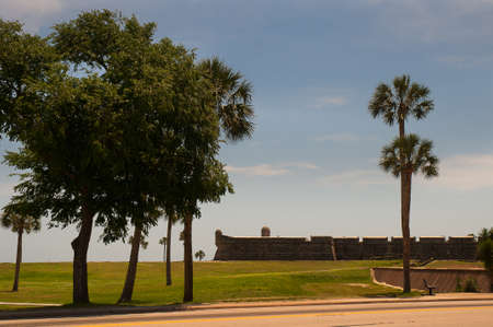 Castillo of San Marco at St Augustine the oldest town in the USA in Florida, North Americaの写真素材