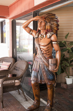 Cigar store Indian Johns Pass St Petersburg Florida USAのeditorial素材