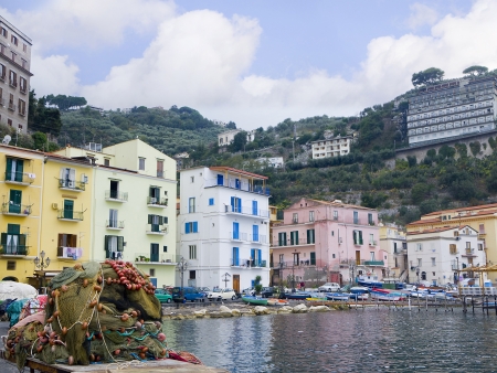 Marina Grande the old fishing port of Sorrento in Southern Italyの写真素材