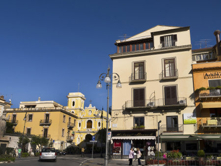 Piazza Tasso the Centre of Sorrento Italyのeditorial素材