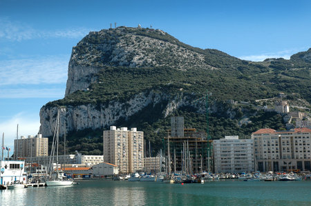The Rock of Gibraltar from Spanish Mainlandのeditorial素材