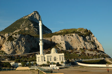Mosque at the southern end of Rock of Gibraltarのeditorial素材