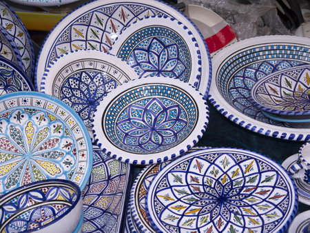 Pottery on the market at Campo di Fiori in Rome Italyのeditorial素材