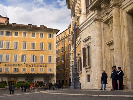 The Italian Parliament Building in Rome Italyのeditorial素材