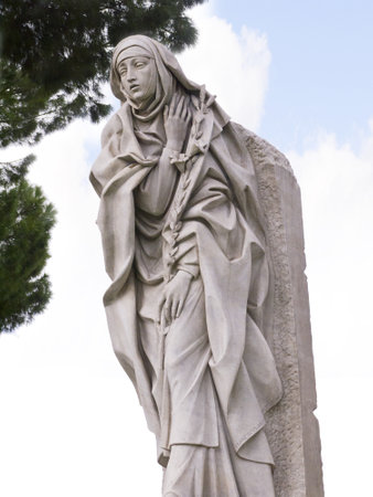 Monument to St Catherine of Siena Rome Italyのeditorial素材
