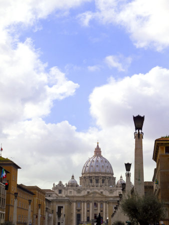 St Peters facade in Rome Italyのeditorial素材
