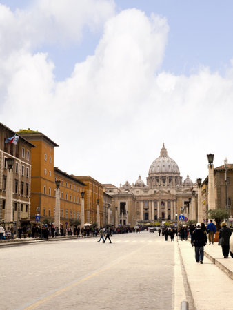 St Peters facade in Rome Italyのeditorial素材