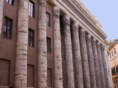 Hadrians temple in Rome Italy