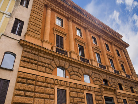 Ornate building near the city walls in Rome Italyのeditorial素材