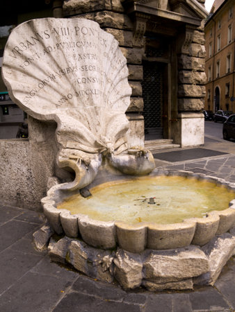 The Barbarini Fountain of the Bees in Rome Italyのeditorial素材
