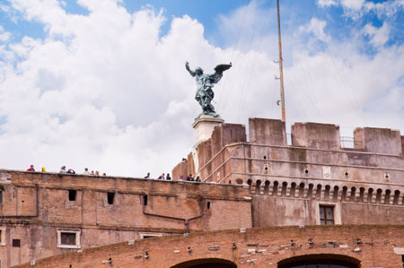 the Fortress of Castel Sant Angelo in Rome Italyのeditorial素材