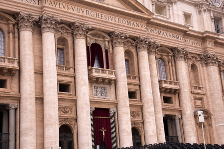 St Peters facade in Rome Italyのeditorial素材
