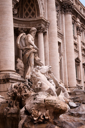 The Trevi Fountain in Rome Italyのeditorial素材