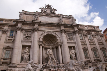 The Trevi Fountain in Rome Italyのeditorial素材