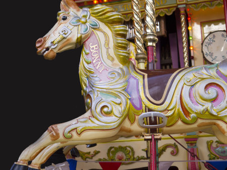 Carousel on Market in City of York Englandのeditorial素材