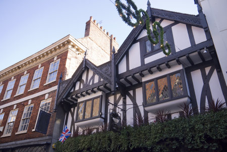 Ancient Building in the Shambles Area of York Englandのeditorial素材