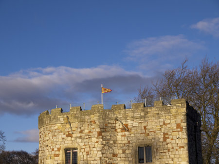 Tower on Bridge over the River Ouse in York Englandのeditorial素材
