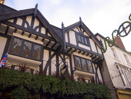 Ancient Building in the Shambles Area of York Englandのeditorial素材