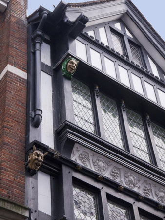 Ancient Building in the Shambles Area of York Englandのeditorial素材