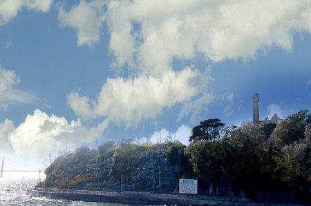 Alcatraz Prison Island San Francisco California USAのeditorial素材