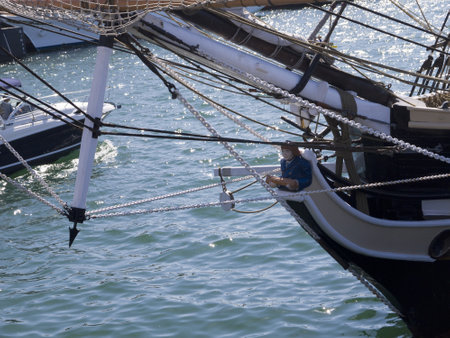 Tall Sailing Ships in Harbour of San Diego California USAのeditorial素材