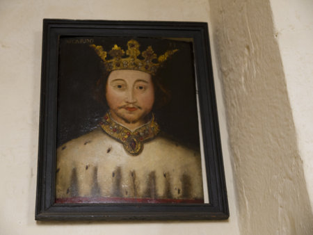 Portrait of King Richard ll in Ripon Cathedral Yorkshireのeditorial素材
