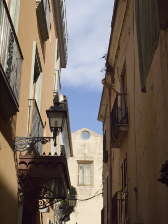 Narrow Street of old Sorrento Italyのeditorial素材