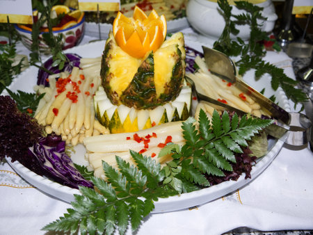 Buffet food in Nerja Spainのeditorial素材