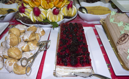 Dessert on Buffet in Nerja Spainのeditorial素材