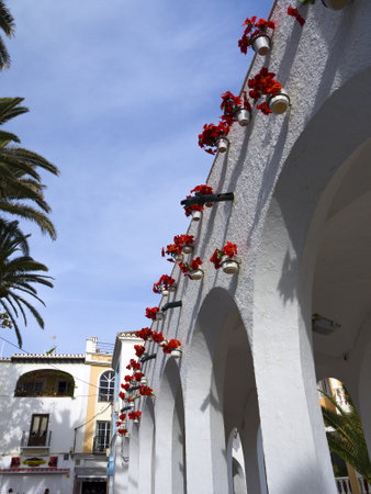the Balcon de Europa in Nerja Spainのeditorial素材