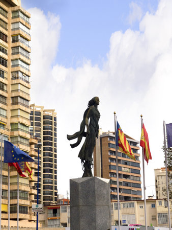 Statue in Benidorm Costa Blanca Spain Europeのeditorial素材