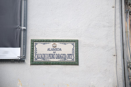 Street sign in Benidorm Costa Blanca Spain Europeのeditorial素材