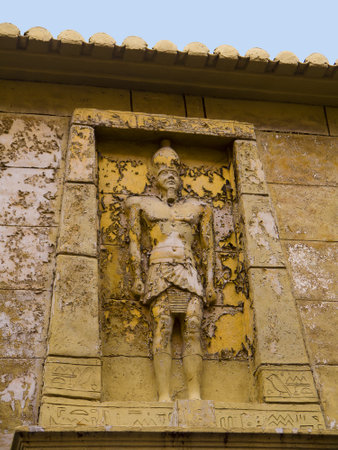 Egytian motif on Buildings in Benidorm Spainのeditorial素材