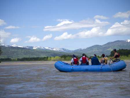 Snake River Rafting in Grand Tetons National Parkのeditorial素材