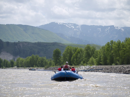 Snake River Rafting in Grand Tetons National Parkのeditorial素材