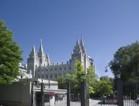 Temple Square in Salt Lake City Utah USAのeditorial素材